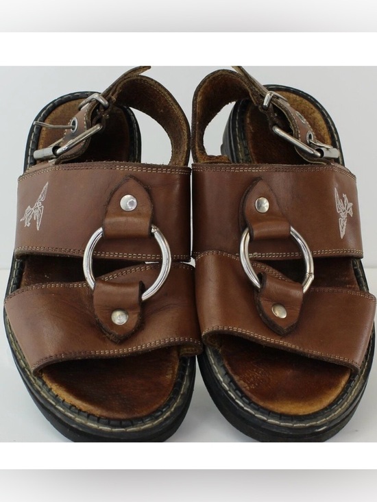 John Fluevog Shoes - John Fluevog Leather Sandals Leather (Women 7 / Men 5.5)